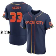 Mike Scott Men's Houston Astros Navy Authentic 2022 City Connect Jersey