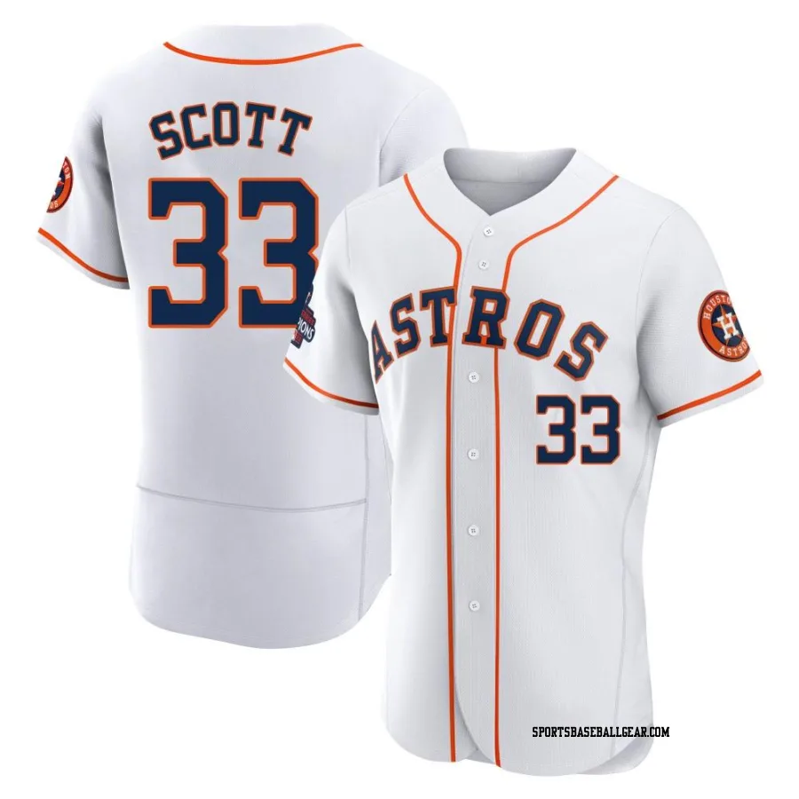 Mike Scott Men's Houston Astros White Authentic 2022 World Series Champions Home Jersey