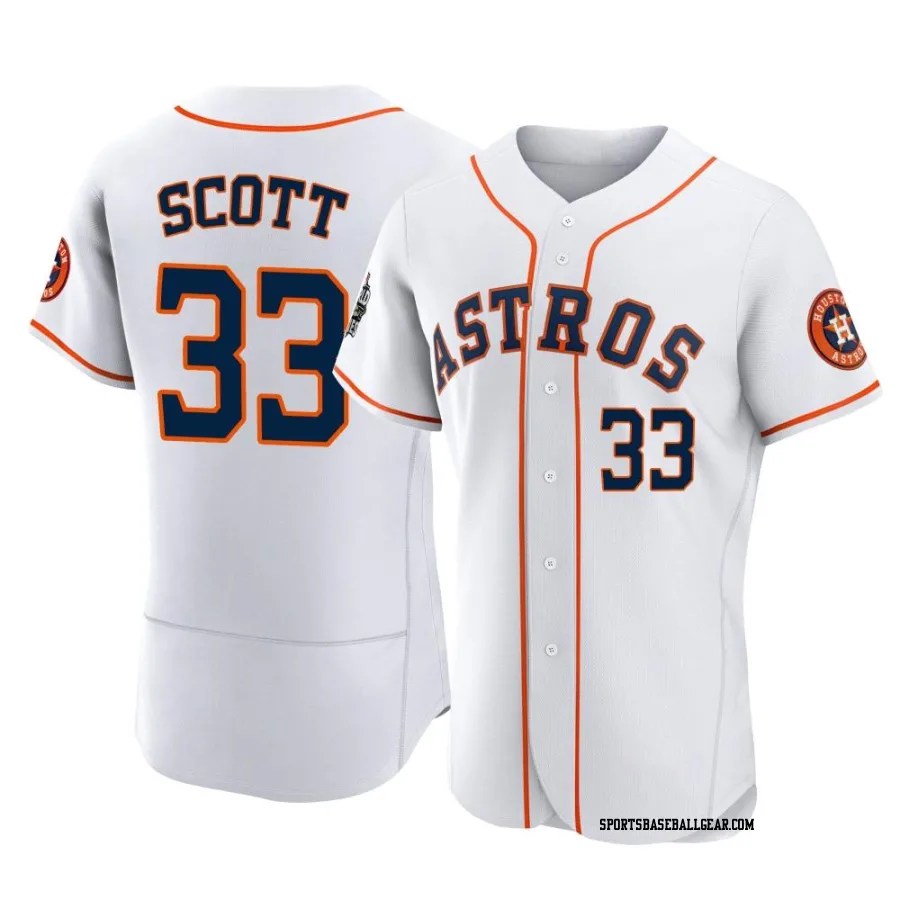 Mike Scott Men's Houston Astros White Authentic 2022 World Series Home Jersey