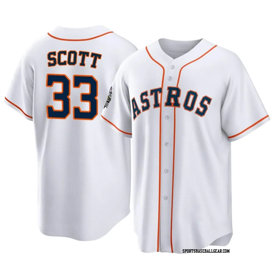 Mike Scott Men's Houston Astros White Replica 2022 World Series Home Jersey