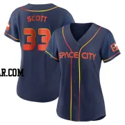 Mike Scott Women's Houston Astros Navy Authentic 2022 City Connect Jersey