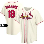 Mike Shannon Men's St. Louis Cardinals Cream Replica Alternate Jersey