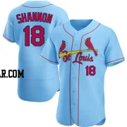 Mike Shannon Men's St. Louis Cardinals Light Blue Authentic Alternate Jersey