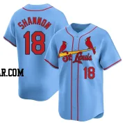 Mike Shannon Men's St. Louis Cardinals Light Blue Limited Alternate Jersey