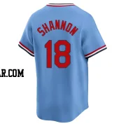 Mike Shannon Men's St. Louis Cardinals Light Blue Limited Cooperstown Collection Jersey