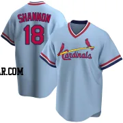 Mike Shannon Men's St. Louis Cardinals Light Blue Replica Road Cooperstown Collection Jersey