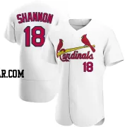 Mike Shannon Men's St. Louis Cardinals White Authentic Home Jersey