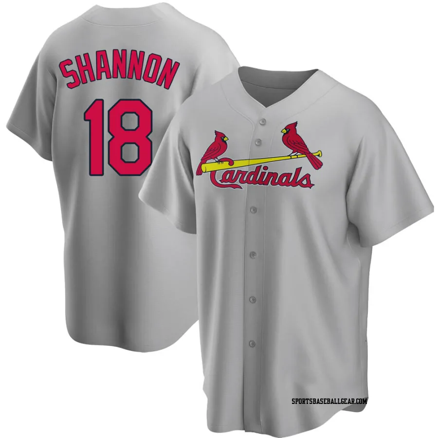 Mike Shannon Youth St. Louis Cardinals Gray Replica Road Jersey