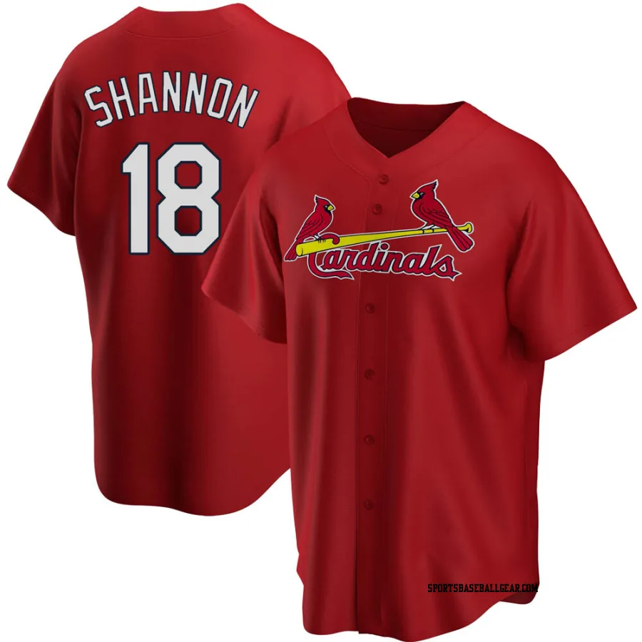 Mike Shannon Youth St. Louis Cardinals Red Replica Alternate Jersey