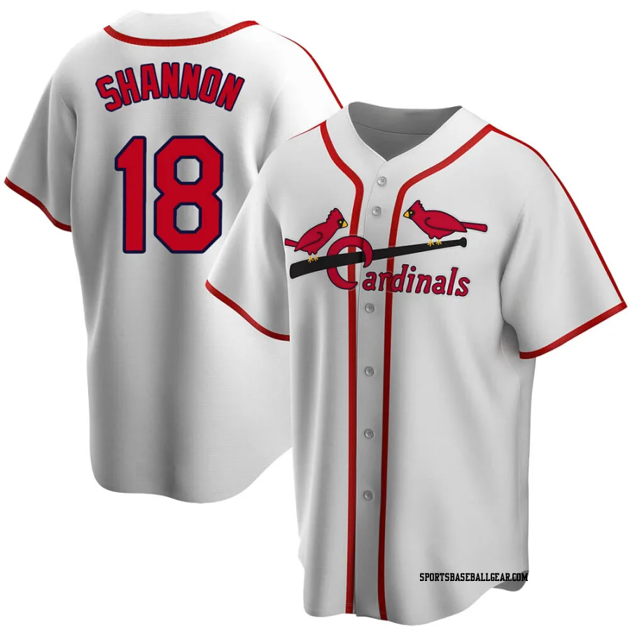 Mike Shannon Youth St. Louis Cardinals White Home Cooperstown Collection Jersey