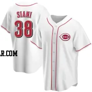 Mike Siani Men's Cincinnati Reds White Replica Home Jersey