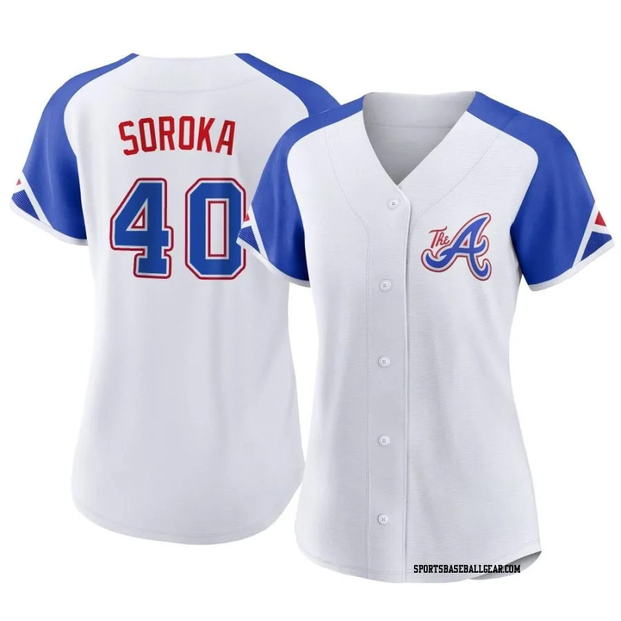 Mike Soroka Women's Atlanta Braves White Authentic 2023 City Connect Jersey