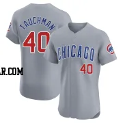 Mike Tauchman Men's Chicago Cubs Gray Elite Road Jersey