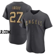 Mike Trout Men's Los Angeles Angels Charcoal Game Authentic 2022 All-Star Jersey