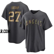 Mike Trout Men's Los Angeles Angels Charcoal Game Replica 2022 All-Star Jersey