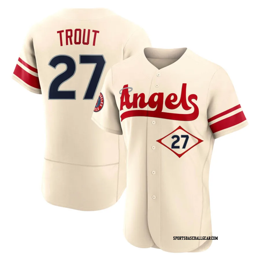 Mike Trout Men's Los Angeles Angels Cream Authentic 2022 City Connect Jersey