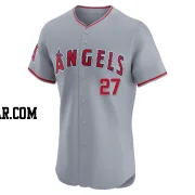 Mike Trout Men's Los Angeles Angels Gray Elite Road Jersey