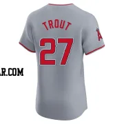 Mike Trout Men's Los Angeles Angels Gray Elite Road Jersey