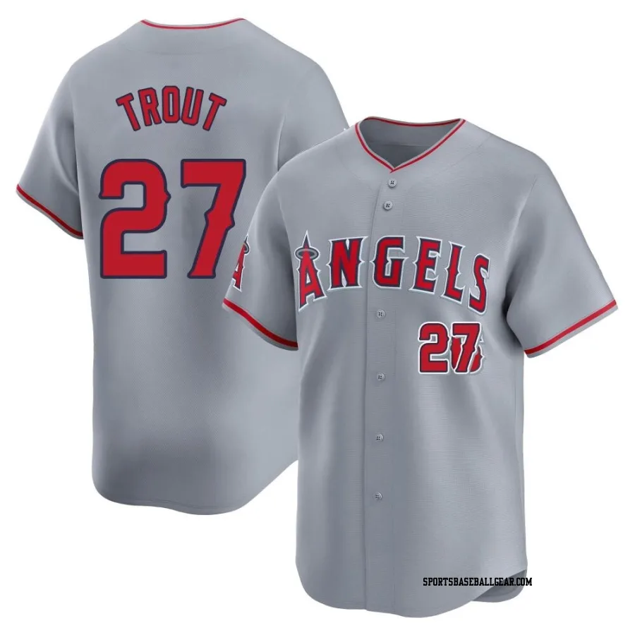 Mike Trout Men's Los Angeles Angels Gray Limited Away Jersey