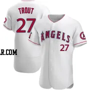 Mike Trout Men's Los Angeles Angels White Authentic Jersey