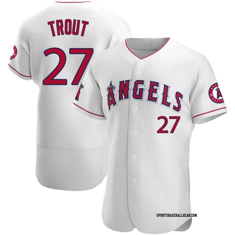 Mike Trout Men's Los Angeles Angels White Authentic Jersey