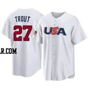 Mike Trout Men's USA Baseball White Replica 2023 World Baseball Classic Jersey