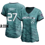 Mike Trout Women's Los Angeles Angels Teal Limited American League Game 2023 All-Star Jersey