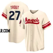 Mike Trout Youth Los Angeles Angels Cream Replica 2022 City Connect Jersey