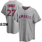 Mike Trout Youth Los Angeles Angels Replica Silver Road Jersey