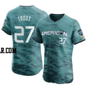 Mike Trout Youth Los Angeles Angels Teal Elite American League Game Vapor Premier 2023 All-Star Jersey