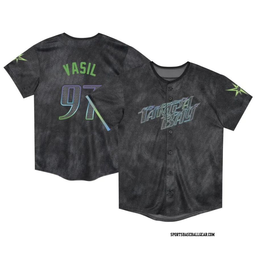 Mike Vasil Toddler Tampa Bay Rays Charcoal Limited 2024 City Connect Jersey