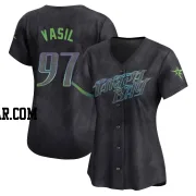 Mike Vasil Women's Tampa Bay Rays Charcoal Limited 2024 City Connect Jersey