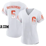 Mike Yastrzemski Women's San Francisco Giants White Authentic 2021 City Connect Jersey