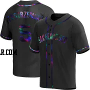 Mike Yastrzemski Youth San Francisco Giants Black Holographic Replica Alternate Jersey