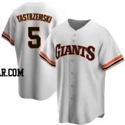 Mike Yastrzemski Youth San Francisco Giants White Replica Home Cooperstown Collection Jersey