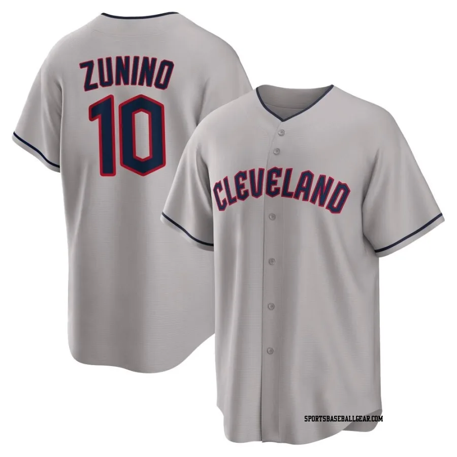 Mike Zunino Men's Cleveland Guardians Gray Replica Road Jersey