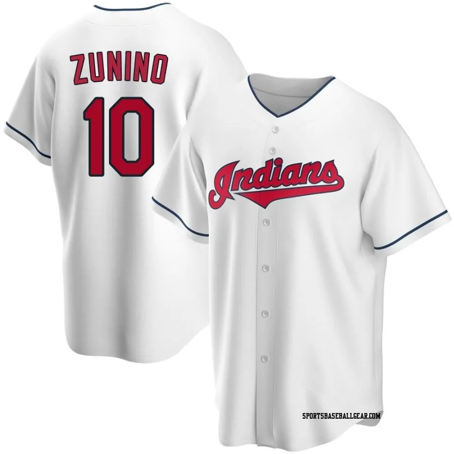 Mike Zunino Men's Cleveland Guardians White Replica Home Jersey