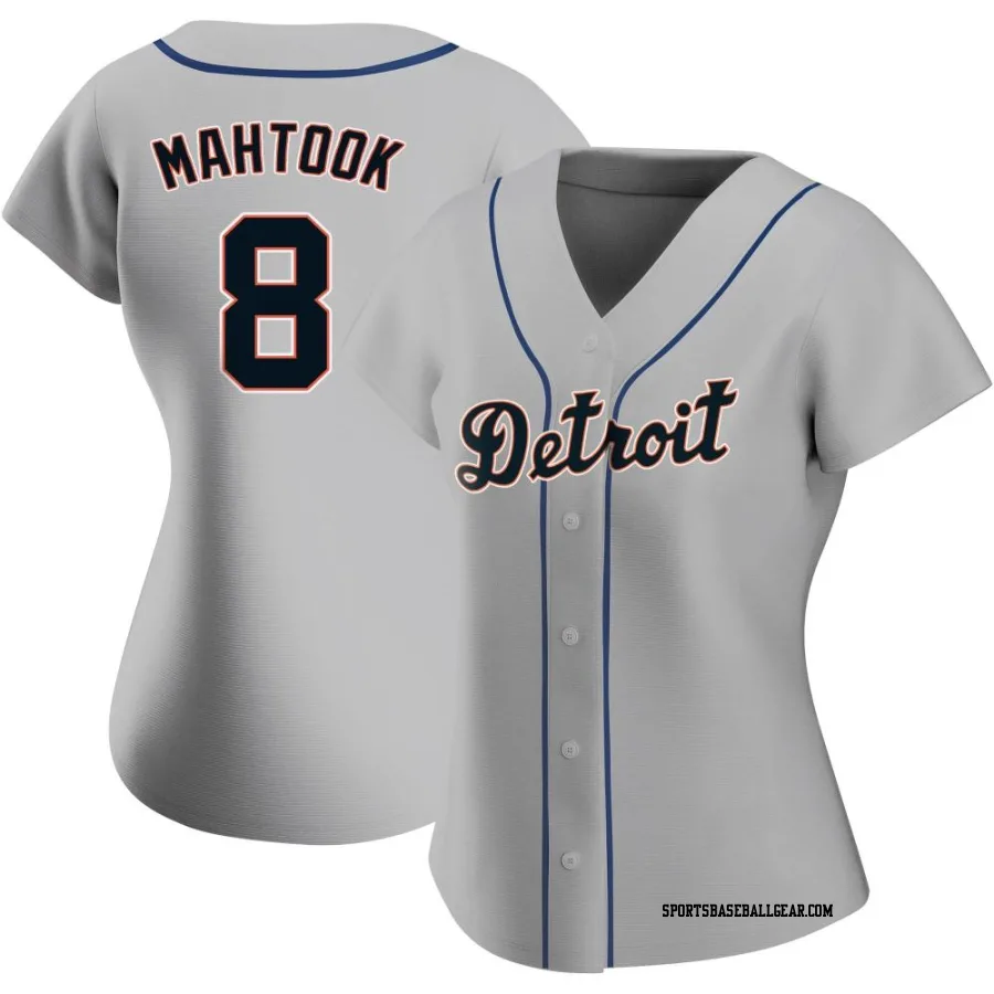 Mikie Mahtook Women's Detroit Tigers Gray Replica Road Jersey