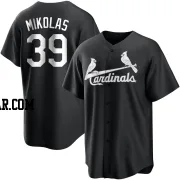 Miles Mikolas Men's St. Louis Cardinals Black/White Replica Jersey