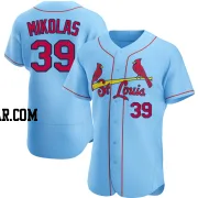 Miles Mikolas Men's St. Louis Cardinals Light Blue Authentic Alternate Jersey