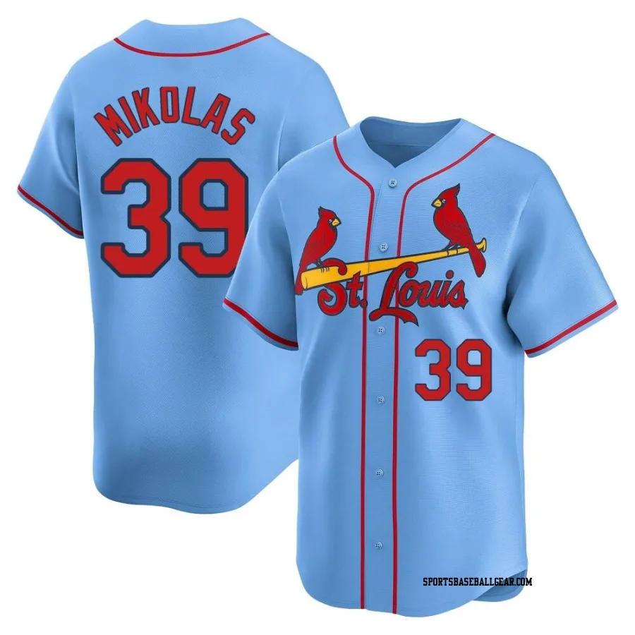 Miles Mikolas Men's St. Louis Cardinals Light Blue Limited Alternate Jersey