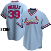 Miles Mikolas Men's St. Louis Cardinals Light Blue Replica Road Cooperstown Collection Jersey