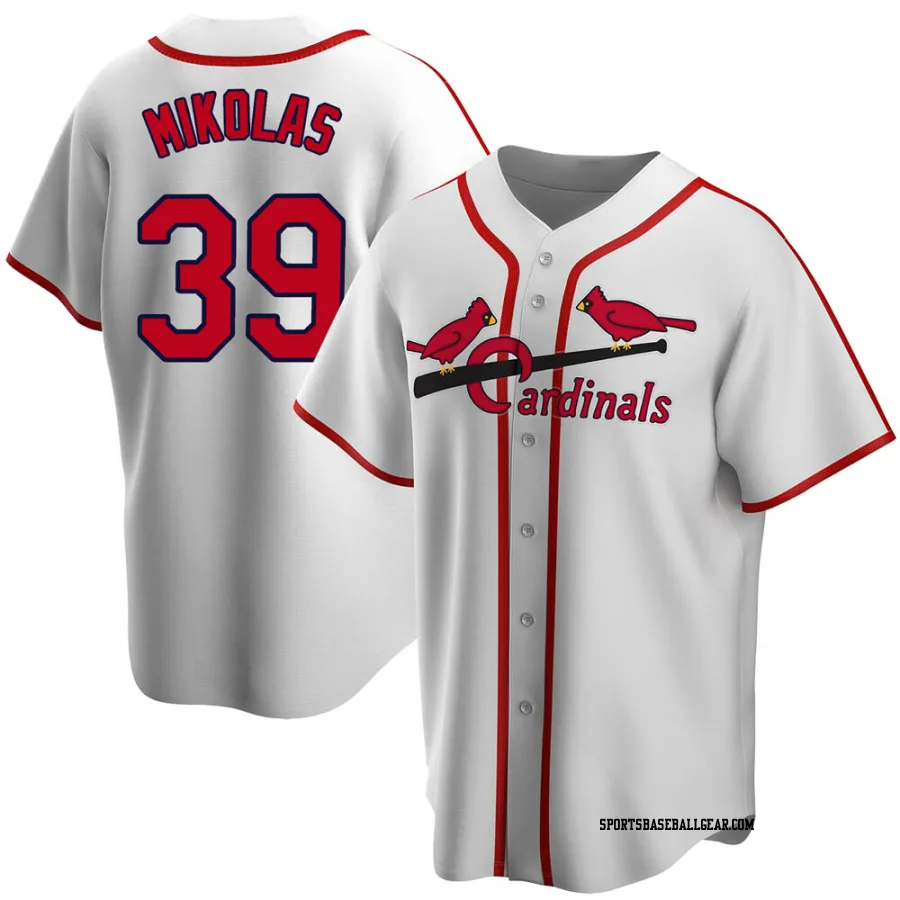 Miles Mikolas Men's St. Louis Cardinals White Home Cooperstown Collection Jersey