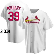 Miles Mikolas Men's St. Louis Cardinals White Replica Home Jersey