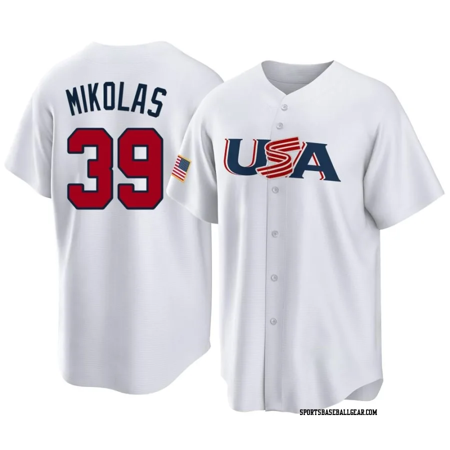 Miles Mikolas Men's St. Louis Cardinals White Replica USA Baseball 2023 World Baseball Classic Jersey