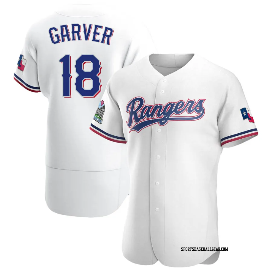 Mitch Garver Men's Texas Rangers White Authentic Home Jersey