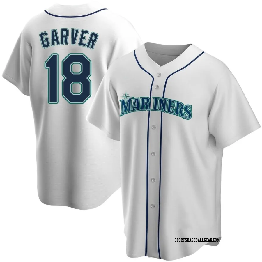 Mitch Garver Youth Seattle Mariners White Replica Home Jersey