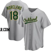 Mitch Moreland Men's Oakland Athletics Gray Replica Road Jersey