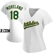 Mitch Moreland Women's Oakland Athletics White Authentic Home Jersey