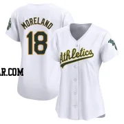 Mitch Moreland Women's Oakland Athletics White Limited Home Jersey